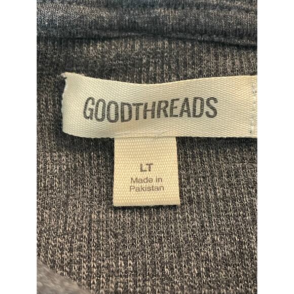 Goodthreads Gray hoodie men's Large Tall - Picture 3 of 7